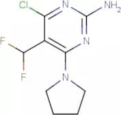 4-Chloro-5-(difluoromethyl)-6-pyrrolidin-1-yl-pyrimidin-2-amine