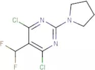 4,6-Dichloro-5-(difluoromethyl)-2-pyrrolidin-1-yl-pyrimidine