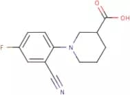 1-(2-Cyano-4-fluorophenyl)piperidine-3-carboxylic acid