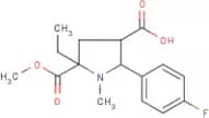 5-Ethyl-2-(4-fluorophenyl)-5-(methoxycarbonyl)-1-methylpyrrolidine-3-carboxylic acid