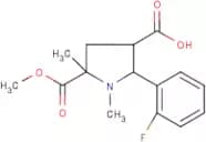 1,5-Dimethyl-2-(2-fluorophenyl)-5-(methoxycarbonyl)pyrrolidine-3-carboxylic acid