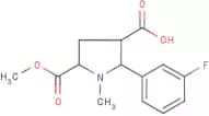 2-(3-Fluorophenyl)-5-(methoxycarbonyl)-1-methylpyrrolidine-3-carboxylic acid