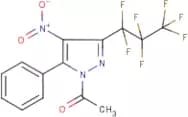 1-Acetyl-3(5)-(heptafluoropropyl)-4-nitro-5(3)-phenylpyrazole