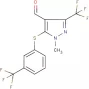1-Methyl-3-(trifluoromethyl)-5-[3-(trifluoromethyl)phenylthio]-1H-pyrazole-4-carboxaldehyde