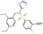 3-Cyano-N-(2,4-dimethoxybenzyl)-4-fluoro-N-(1,2,4-thiadiazol-5-yl)benzenesulfonamide