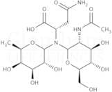 N-[2-Acetamido-2-deoxy-6-O-(a-L-fucopyranosyl)-D-glucopyranosyl]-L-asparagine