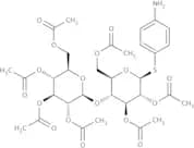 4-Aminophenyl 2,3,6-tri-O-acetyl-4-O-(2,3,4,6-tetra-O-acetyl-b-D-glucopyranosyl)-b-D-thioglucopyra…