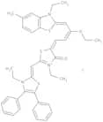 5-[3-Ethoxy-4-(3-ethyl-5-methyl-2(3H)-benzothiazolylidene)-2-butenylidene]-3-ethyl-2-[(3-ethyl-4,5…