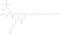 N-Formyl-L-leucine (3S,4S,6S)-3-hexyltetrahydro-2-oxo-6-undecyl-2H-pyran-4-yl ester