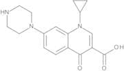 1-Cyclopropyl-4-oxo-7-(piperazin-1-yl)-1,4-dihydroquinoline-3-carboxylic Acid (Desfluoro Compound)