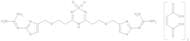 3,5-Bis[2-[[[2-[(diaminomethylene)amino]thiazol-4-yl]methyl]sulfanyl]ethyl]-4H-1,2,4,6-thiatriazin…