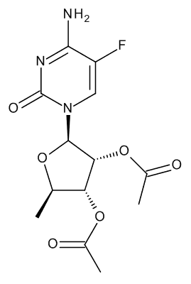 1-(2,3-Di-O-acetyl-5-deoxy-β-D-ribofuranosyl)-4-amino-5-fluoropyrimidin-2(1H)-one