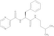 N-[(1S)-2-[(3-Methylbutyl)amino]-2-oxo-1-(phenylmethyl)ethyl]-2-pyrazinecarboxamide