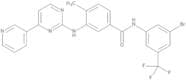 N-[3-Bromo-5-(trifluoromethyl)phenyl]-4-methyl-3-[[4-(pyridin-3-yl)pyrimidin-2-yl]amino]benzamide