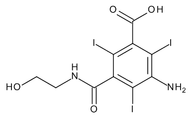 3-Amino-5-[(2-hydroxyethyl)carbamoyl]-2,4,6-triiodobenzoic Acid