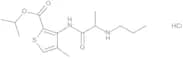 1-Methyl-ethyl 4-Methyl-3-[[(2RS)-2-(propylamino)propanoyl]amino]thiophene-2-carboxylate Hydrochlo…
