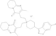 6-Fluoro-3-[1-bis-[2-[2-methyl-6,7,8,9-tetrahydro-4H-pyrido[1,2-a]pyrimidin-4-one-3-yl]ethyl]piper…