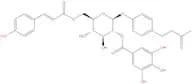 4-(3-oxobutyl)phenyl 6-O-[(2E)-3-(4-hydroxyphenyl)prop-2-enoyl]-2-O-(3,4,5-trihydroxybenzoyl)-β-D-…