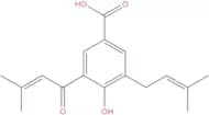 4-Hydroxy-3-(3-methyl-2-butenoyl)-5-(3-methyl-2-butenyl)benzoic acid