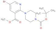 tert-butyl 4-[5-bromo-3-(methoxycarbonyl)-2- pyridinyl]tetrahydro-1(2H)-pyrazinecarboxylate