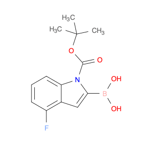 1-BOC-4-fluoroindole-2-boronic acid