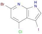 1H-Pyrrolo[2,3-b]pyridine, 6-bromo-4-chloro-3-iodo-