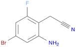 5-Bromo-2-cyanomethyl-3-fluoroanilin2-amino-4-bromo-6-fluoro-benzyl Cyanide