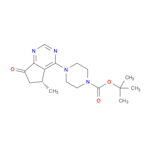 1-Piperazinecarboxylic acid, 4-[(5R)-6,7-dihydro-5-methyl-7-oxo-5H-cyclopentapyrimidin-4-yl]-, 1,1…