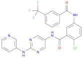 2-Chloro-N-(2-(pyridin-3-ylamino)pyrimidin-5-yl)-5-(3-(trifluoromethyl)benzamido)benzamide