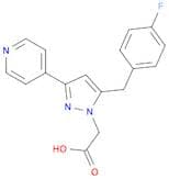 2-(5-(4-Fluorobenzyl)-3-(pyridin-4-yl)-4,5-dihydro-1H-pyrazol-1-yl)acetic acid