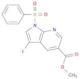 METHYL 3-IODO-1-(PHENYLSULFONYL)-1H-PYRROLO[2,3-B]PYRIDINE-5-CARBOXYLATE