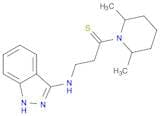 1-Propanethione, 1-(2,6-dimethyl-1-piperidinyl)-3-(1H-indazol-3-ylamino)-