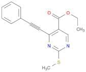 Ethyl 2-(methylthio)-4-(phenylethynyl)pyrimidine-5-carboxylate