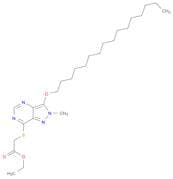 Acetic acid, [[3-(hexadecyloxy)-2-methyl-2H-pyrazolo[4,3-d]pyrimidin-7-yl]thio]-, ethyl ester (9CI)