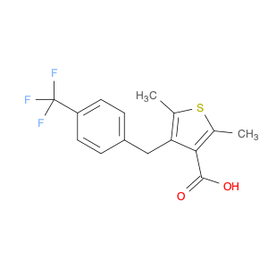 4-(4-(Trifluoromethyl)benzyl)-2,5-dimethylthiophene-3-carboxylic acid