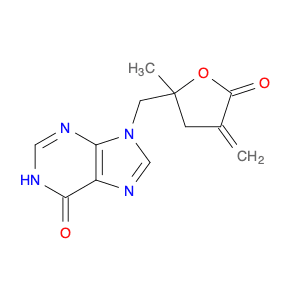 6H-Purin-6-one,1,9-dihydro-9-[(tetrahydro-2-methyl-4-methylene-5-oxo-2-furanyl)methyl]-