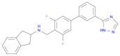 N-(2,3-Dihydro-1H-inden-2-yl)-3,5-difluoro-3′-(1H-1,2,4-triazol-5-yl)[1,1′-biphenyl]-4-methanamine