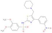 3,4-diMethoxy-N-(4-(3-nitrophenyl)-5-(piperidin-1-ylMethyl)thiazol-2-yl)benzenesulfonaMide