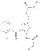 2-Bromoacetylamino-3-(2-chlorobenzoyl)-5-(2-carbomethoxyethyl)thiophene