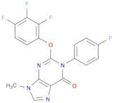 6H-PURIN-6-ONE, 1-(4-FLUOROPHENYL)-1,9-DIHYDRO-9-METHYL-2-(2,3,4-TRIFLUOROPHENOXY)-
