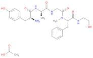 L-Phenylalaninamide, L-tyrosyl-D-alanylglycyl-N-(2-hydroxyethyl)-Nα-methyl-, monoacetate (salt) (9…