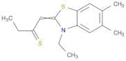 2-BUTANETHIONE, 1-(3-ETHYL-5,6-DIMETHYL-2(3H)-BENZOTHIAZOLYLIDENE)-