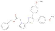 1H-Pyrrole-1-aceticacid, 2-[4,5-bis(4-methoxyphenyl)-2-thiazolyl]-, phenylmethyl ester