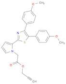 1H-Pyrrole-1-acetic acid, 2-[4,5-bis(4-methoxyphenyl)-2-thiazolyl]-, 2-propyn-1-yl ester