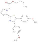1H-Pyrrole-1-acetic acid, 2-[4,5-bis(4-methoxyphenyl)-2-thiazolyl]-, butyl ester