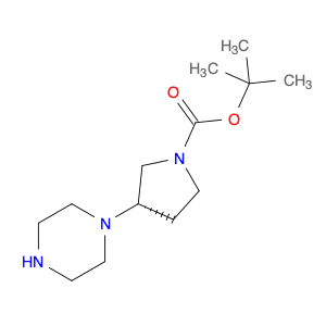 1-Pyrrolidinecarboxylic acid, 3-(1-piperazinyl)-, 1,1-dimethylethyl ester, (3S)-