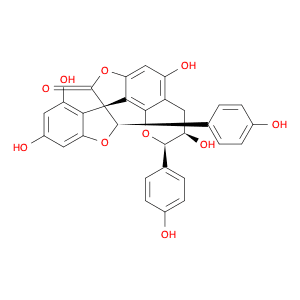 Spiro[benzofuran-3(2H),9'(8'H)-[2H]furo[2,3-h][1]benzopyran]-8'-one, 3',4'-dihydro-3',4,5',6-tetra…