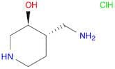 3-Piperidinol, 4-(aminomethyl)-, hydrochloride (1:2), (3R,4R)-rel-