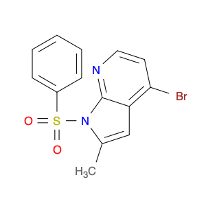 1H-Pyrrolo[2,3-b]pyridine, 4-bromo-2-methyl-1-(phenylsulfonyl)-