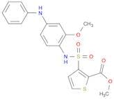 2-Thiophenecarboxylic acid, 3-[[[2-methoxy-4-(phenylamino)phenyl]amino]sulfonyl]-, methyl ester